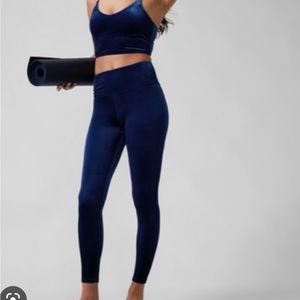 Athleta Elation velvet tight leggings
